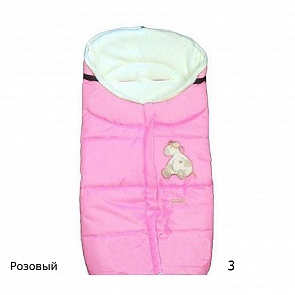 Спальный мешок в коляску №12 из серии Wintry polar флисовый, цвет – розовый (Womar, 00-0013373 _3 розовый)